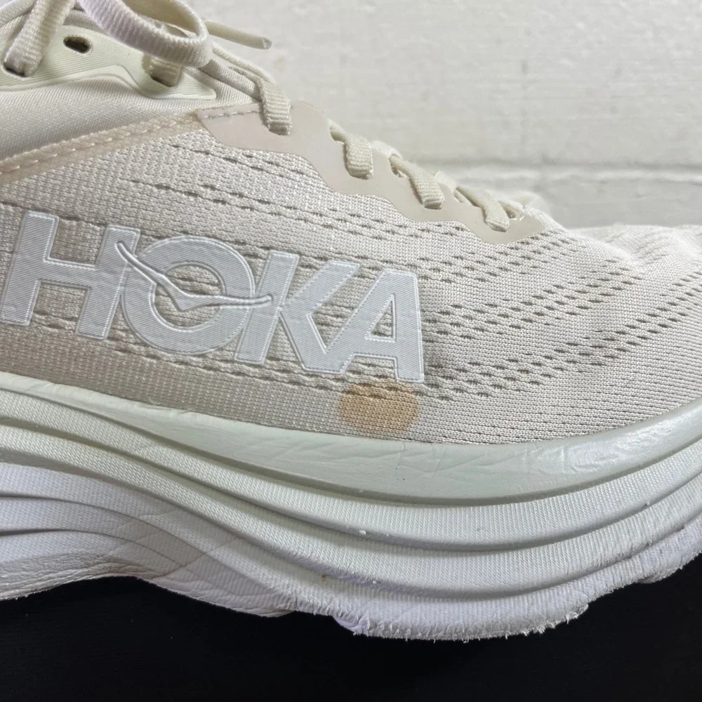 Hoka One One Bondi 8 1127953 OKB‎ Oatmilk Barley Running Shoes Men's 11.5 2E